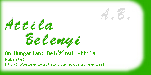 attila belenyi business card